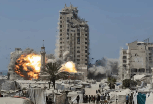 Israel Airstrikes Hit High-Rise Buildings in Gaza